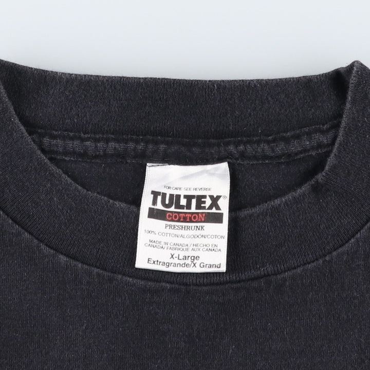 TULTEX ROADKILLCAFE Advertising T-Shirt, Made in Canada, Men's XL (approx.) cotton black type Vintage Second Hand