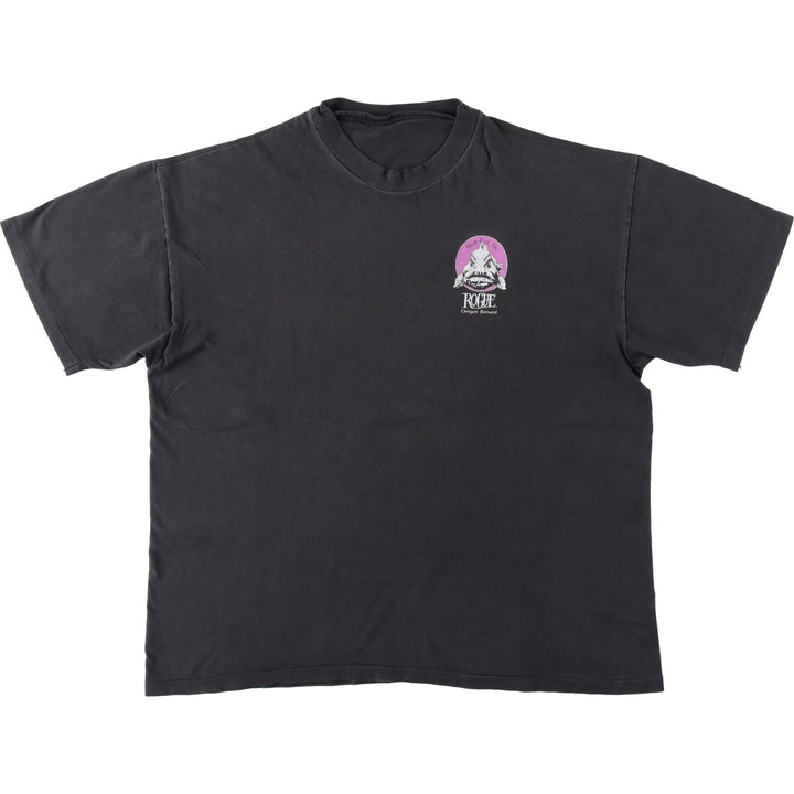 ~90'S ROGUE Advertising T-Shirt, Men's XL equivalent, Vintage unclear Charcoal Vintage Second Hand