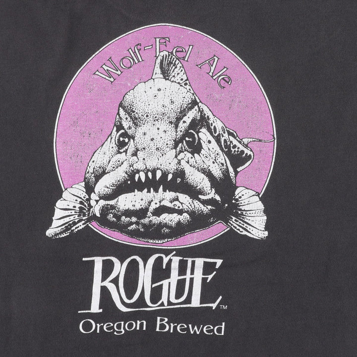 ~90'S ROGUE Advertising T-Shirt, Men's XL equivalent, Vintage unclear Charcoal Vintage Second Hand