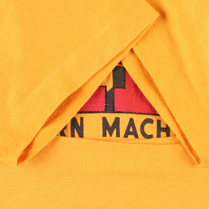 ~90'S Fruit of the Loom MINNEAPOLIS-MOLINE MODERN MACHINERY Advertising T-Shirt, Made in USA, Men's XL equivalent. cotton yellow type Vintage Second Hand