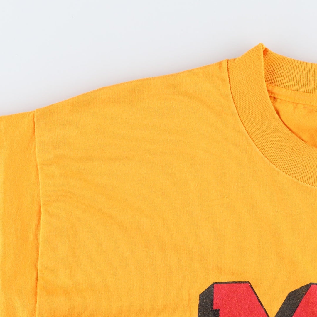 ~90'S Fruit of the Loom MINNEAPOLIS-MOLINE MODERN MACHINERY Advertising T-Shirt, Made in USA, Men's XL equivalent. cotton yellow type Vintage Second Hand