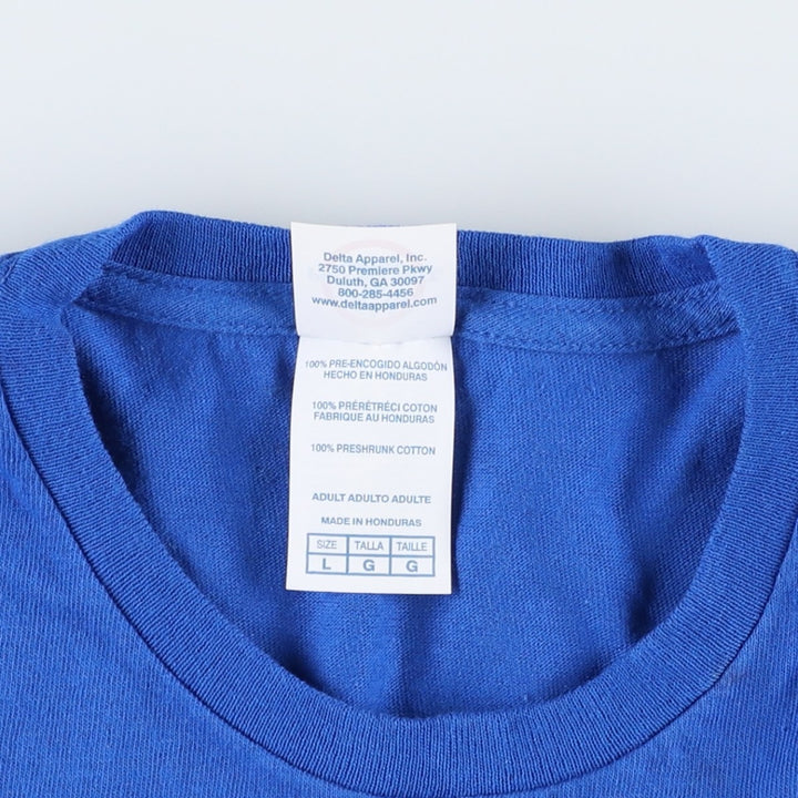 Delta McDonald's advertising T-shirt, men's size L (approx.) cotton blue type Vintage Second Hand