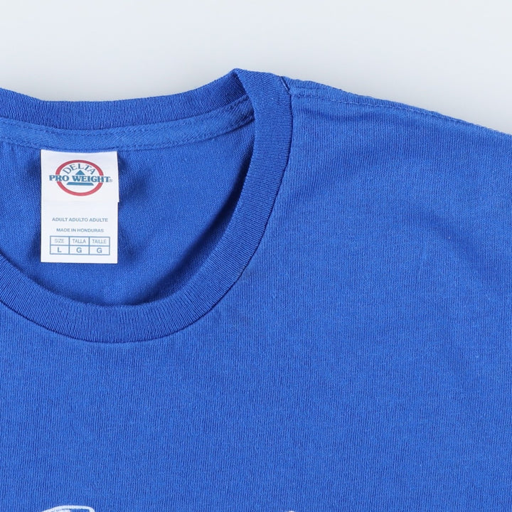 Delta McDonald's advertising T-shirt, men's size L (approx.) cotton blue type Vintage Second Hand
