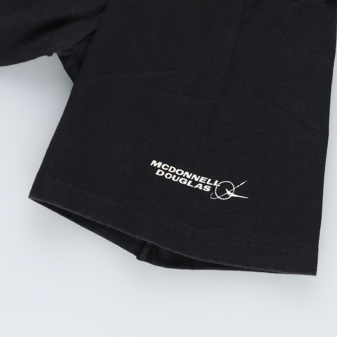 90'S BLACKBIRD MCDONNELL DOUGLAS Advertising T-Shirt, Men's XL (approx.), Vintage cotton black type Vintage Second Hand