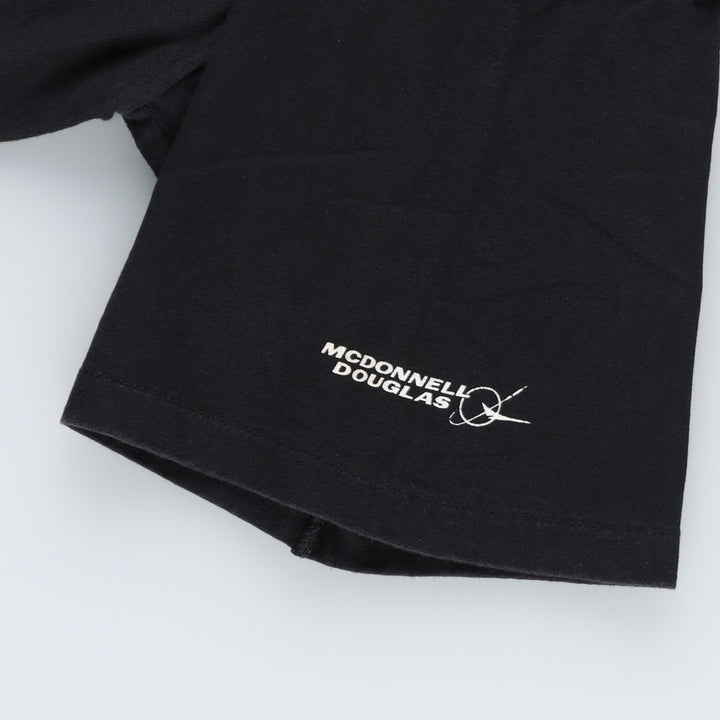 90'S BLACKBIRD MCDONNELL DOUGLAS Advertising T-Shirt, Men's XL (approx.), Vintage cotton black type Vintage Second Hand
