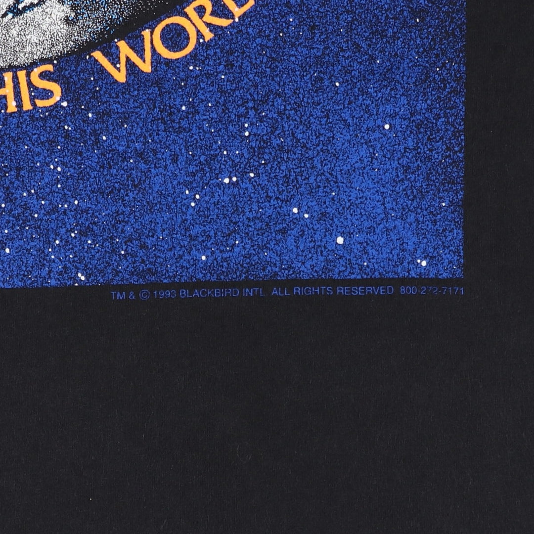 90'S BLACKBIRD MCDONNELL DOUGLAS Advertising T-Shirt, Men's XL (approx.), Vintage cotton black type Vintage Second Hand