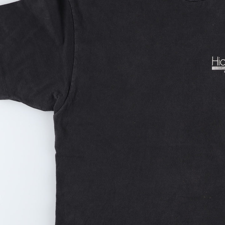 90'S Hanes BEEFY-T HIGH END SYSTEMS Advertising T-Shirt, Made in USA, Men's XL equivalent, Vintage cotton black type Vintage Second Hand