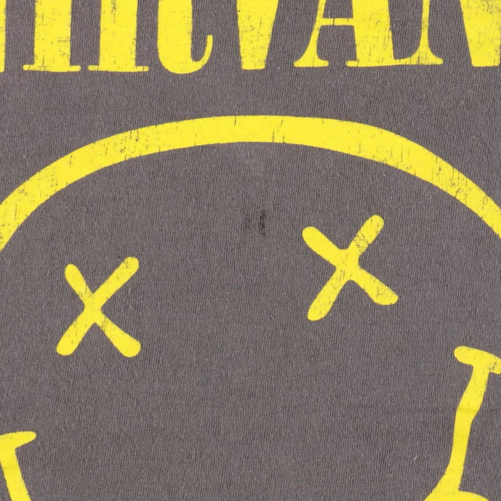 NIRVANA Nirvana Band T-shirt, Band T, Men's L size cotton Charcoal Vintage Second Hand