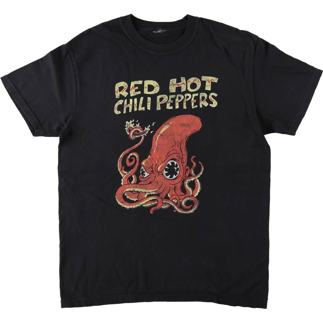 RED HOT CHILI PEPPERS Red Hot Chili Peppers Band T-shirt Band T Men's M size unclear black type Vintage Second Hand