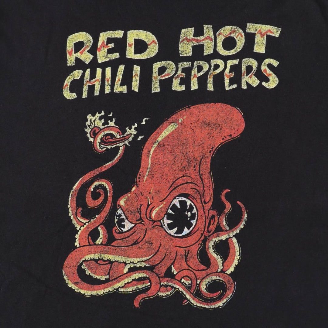 RED HOT CHILI PEPPERS Red Hot Chili Peppers Band T-shirt Band T Men's M size unclear black type Vintage Second Hand