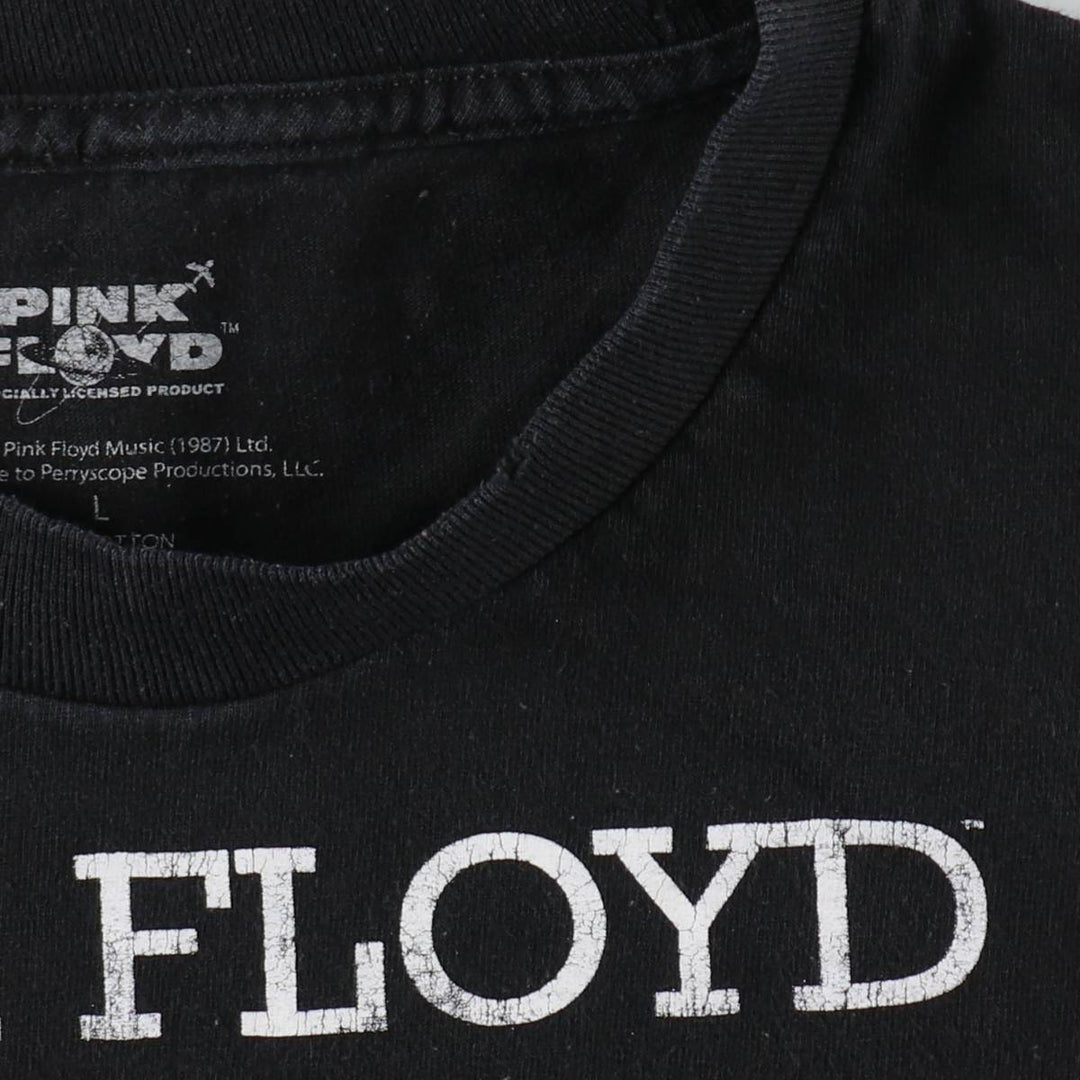 PINK FLOYD Pink Floyd Band T-shirt Band T Men's L size cotton black type Vintage Second Hand
