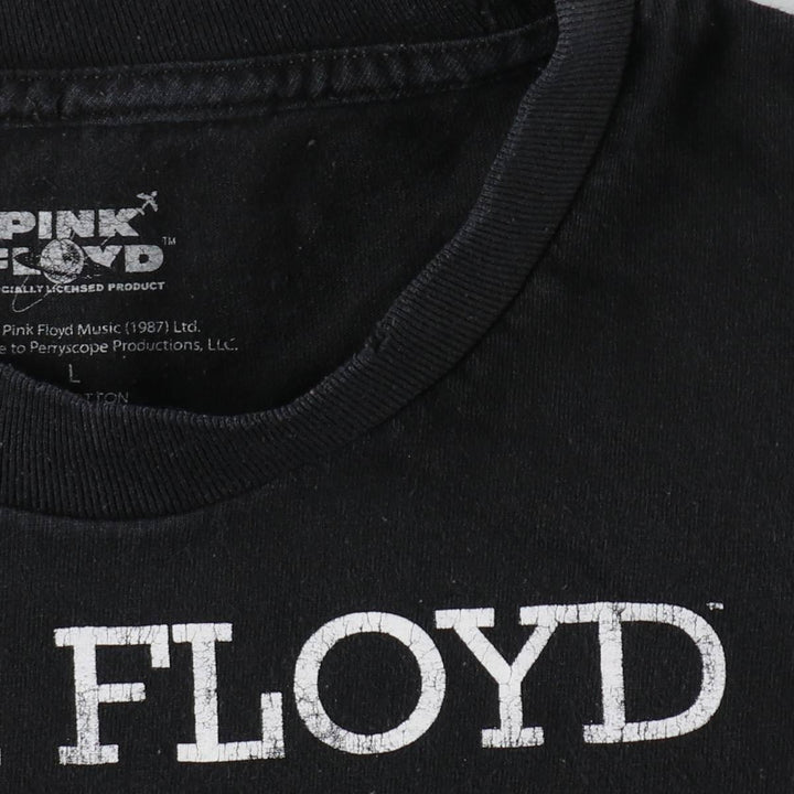 PINK FLOYD Pink Floyd Band T-shirt Band T Men's L size cotton black type Vintage Second Hand