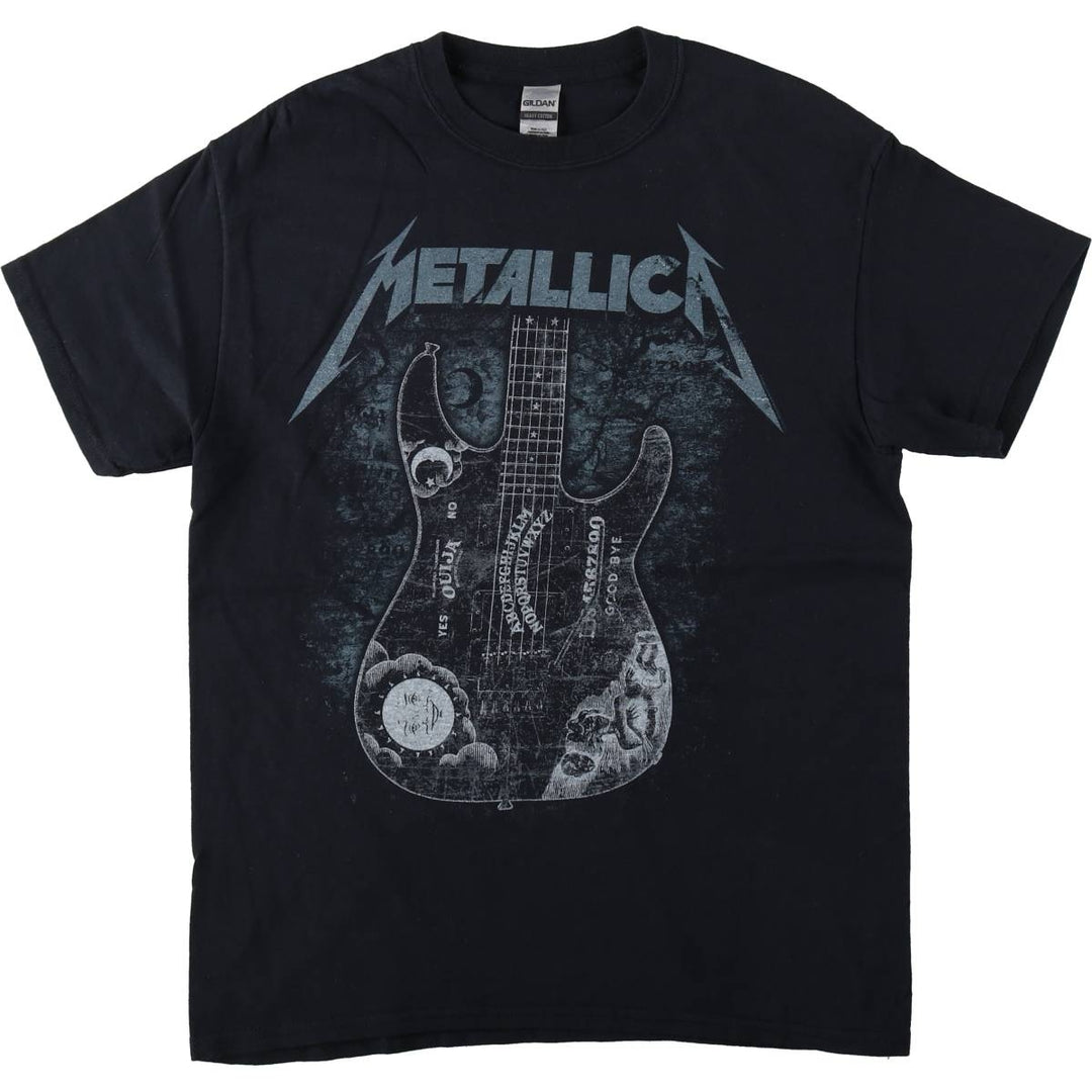 Gildan Metallica Band T-Shirt, Men's Size Medium cotton black type Vintage Second Hand
