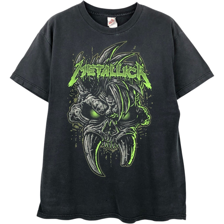 ALSTYLE METALLICA Skull Pattern Band T-Shirt (Men's Size M) cotton black type Vintage Second Hand