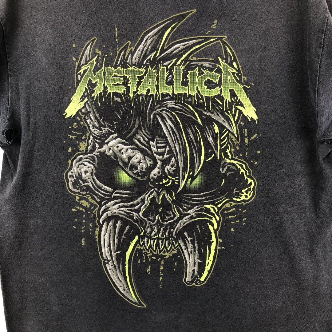ALSTYLE METALLICA Skull Pattern Band T-Shirt (Men's Size M) cotton black type Vintage Second Hand