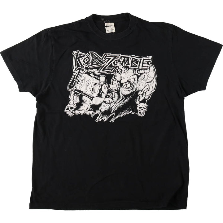 Rob Zombie Rob Zombie Band T-shirt Band T Men's L size cotton black type Vintage Second Hand