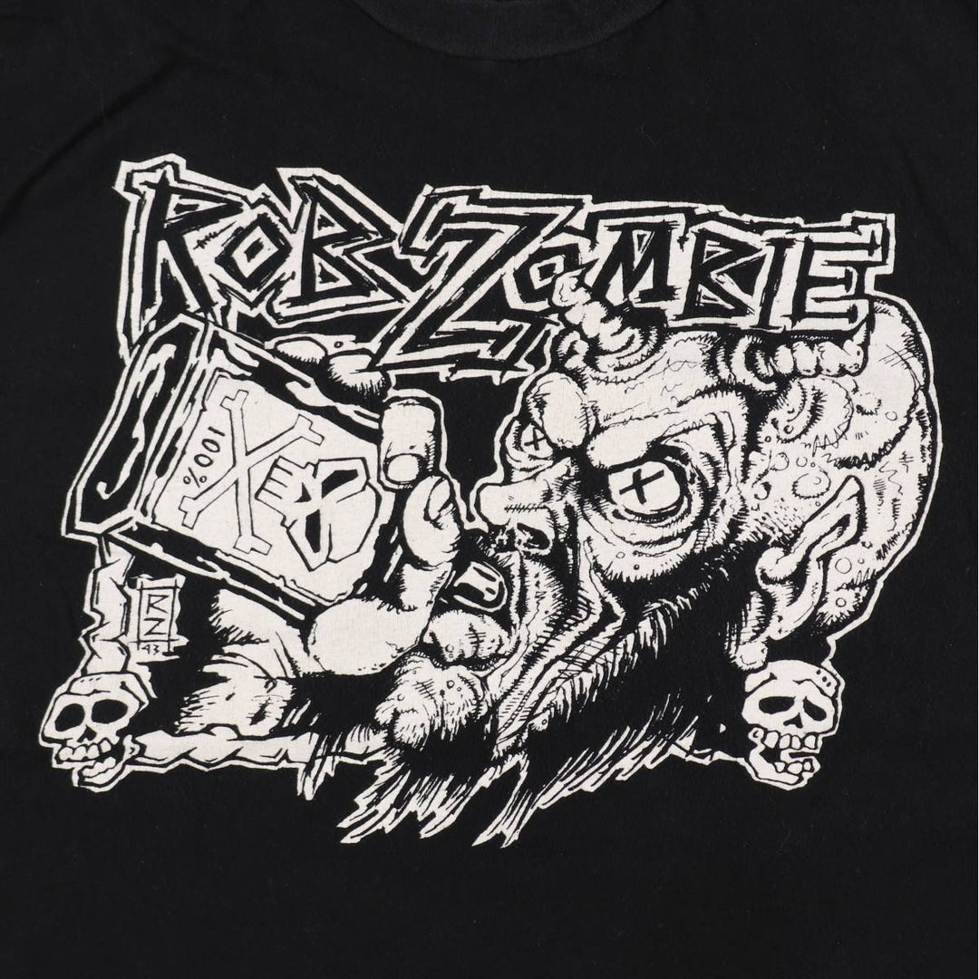 Rob Zombie Rob Zombie Band T-shirt Band T Men's L size cotton black type Vintage Second Hand