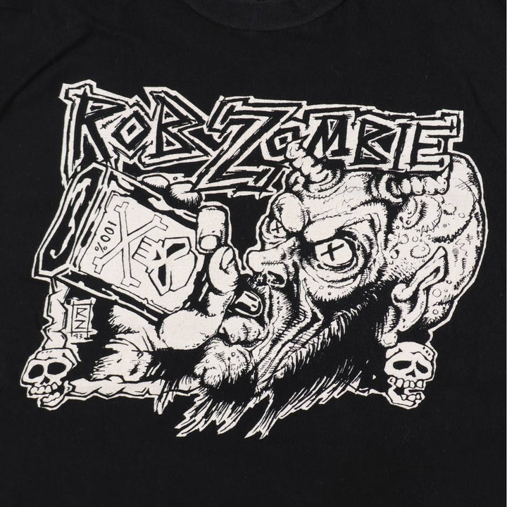 Rob Zombie Rob Zombie Band T-shirt Band T Men's L size cotton black type Vintage Second Hand