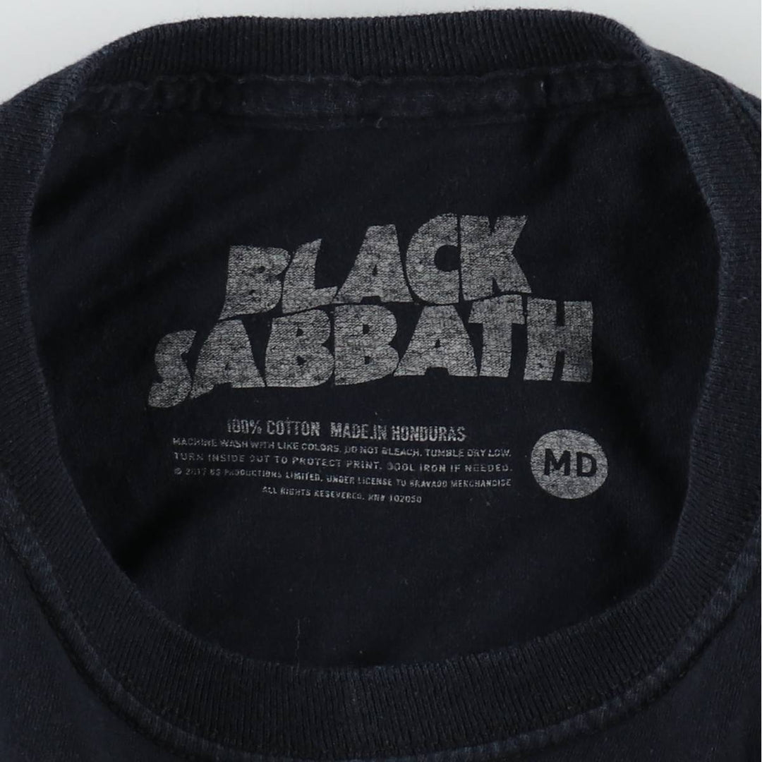 BLACK SABBATH Black Sabbath band T-shirt, band T, men's size M cotton black type Vintage Second Hand
