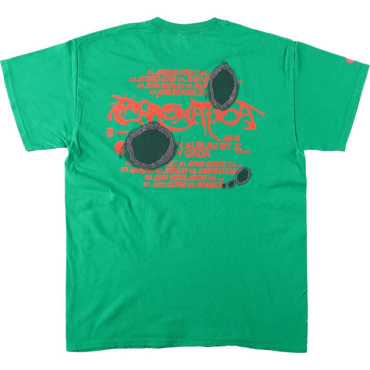 LADY GAGA band T-shirt, men's size M cotton green type Vintage Second Hand