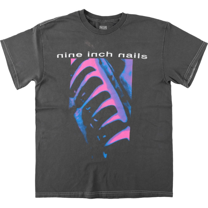 NINE INCHI NAILS Band T-shirt (Men's size M) cotton Charcoal Vintage Second Hand