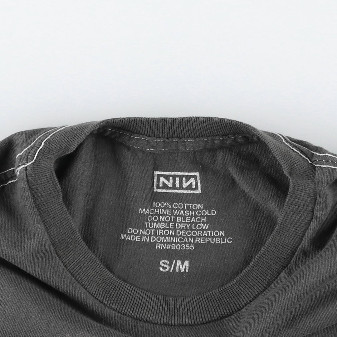 NINE INCHI NAILS Band T-shirt (Men's size M) cotton Charcoal Vintage Second Hand