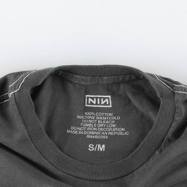 NINE INCHI NAILS Band T-shirt (Men's size M) cotton Charcoal Vintage Second Hand