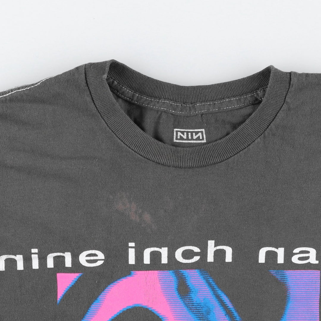 NINE INCHI NAILS Band T-shirt (Men's size M) cotton Charcoal Vintage Second Hand