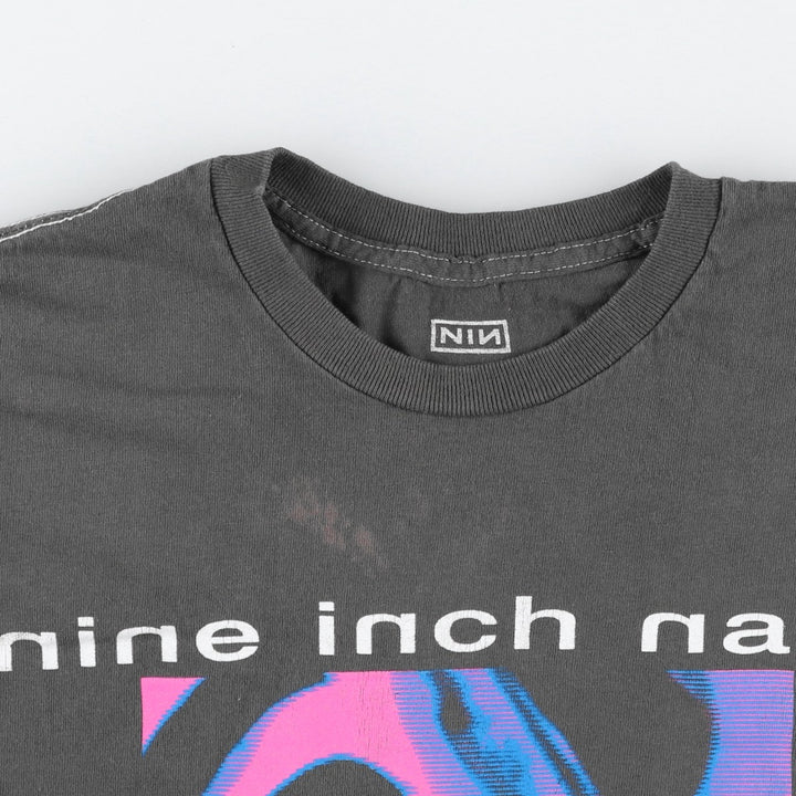 NINE INCHI NAILS Band T-shirt (Men's size M) cotton Charcoal Vintage Second Hand