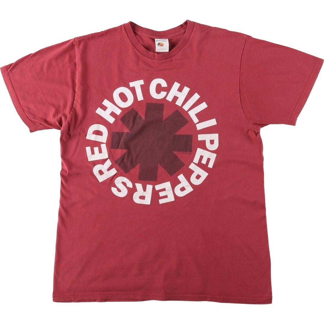 RED HOT CHILI PEPPERS Red Hot Chili Peppers Band T-shirt Band T Men's L size cotton bordeaux Vintage Second Hand