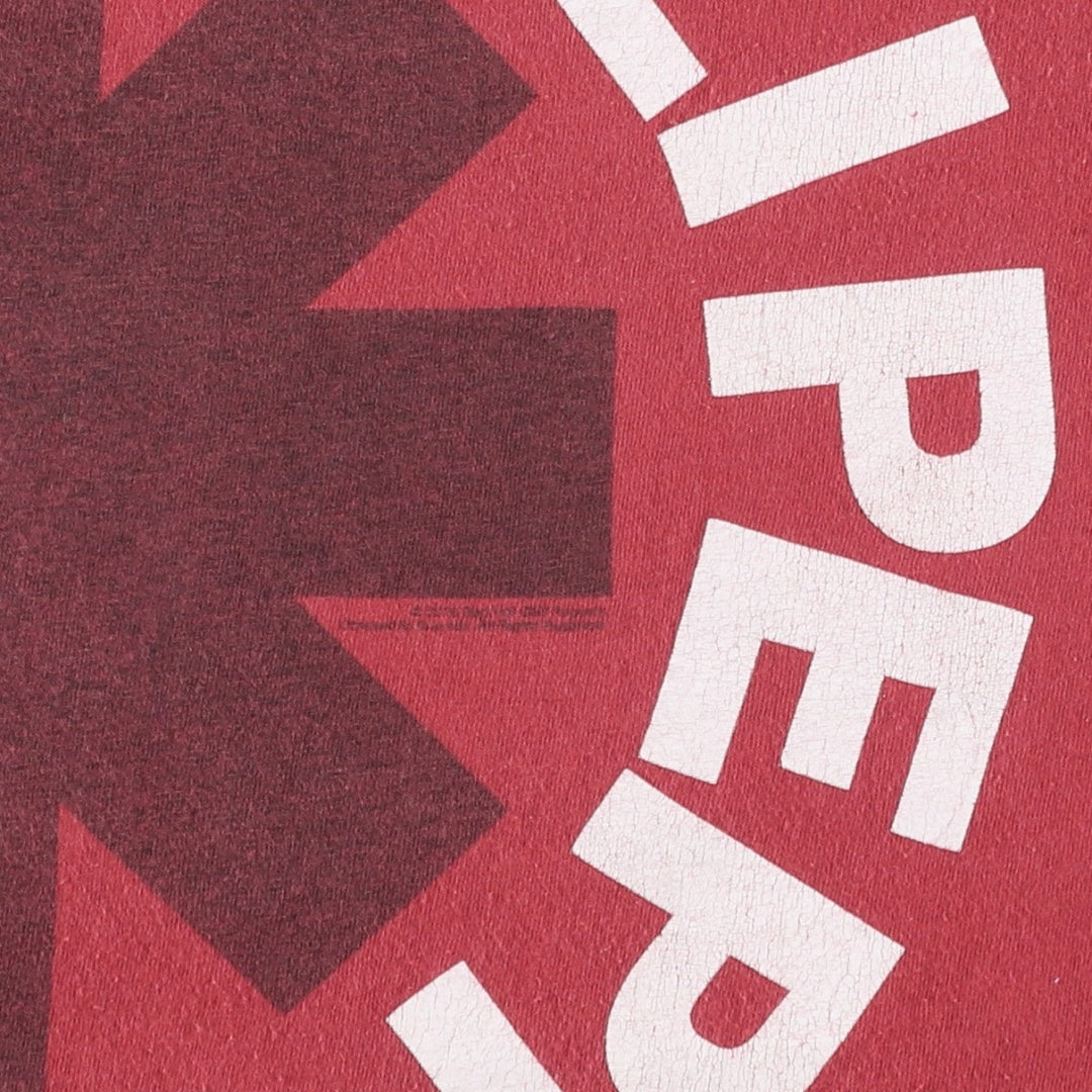 RED HOT CHILI PEPPERS Red Hot Chili Peppers Band T-shirt Band T Men's L size cotton bordeaux Vintage Second Hand