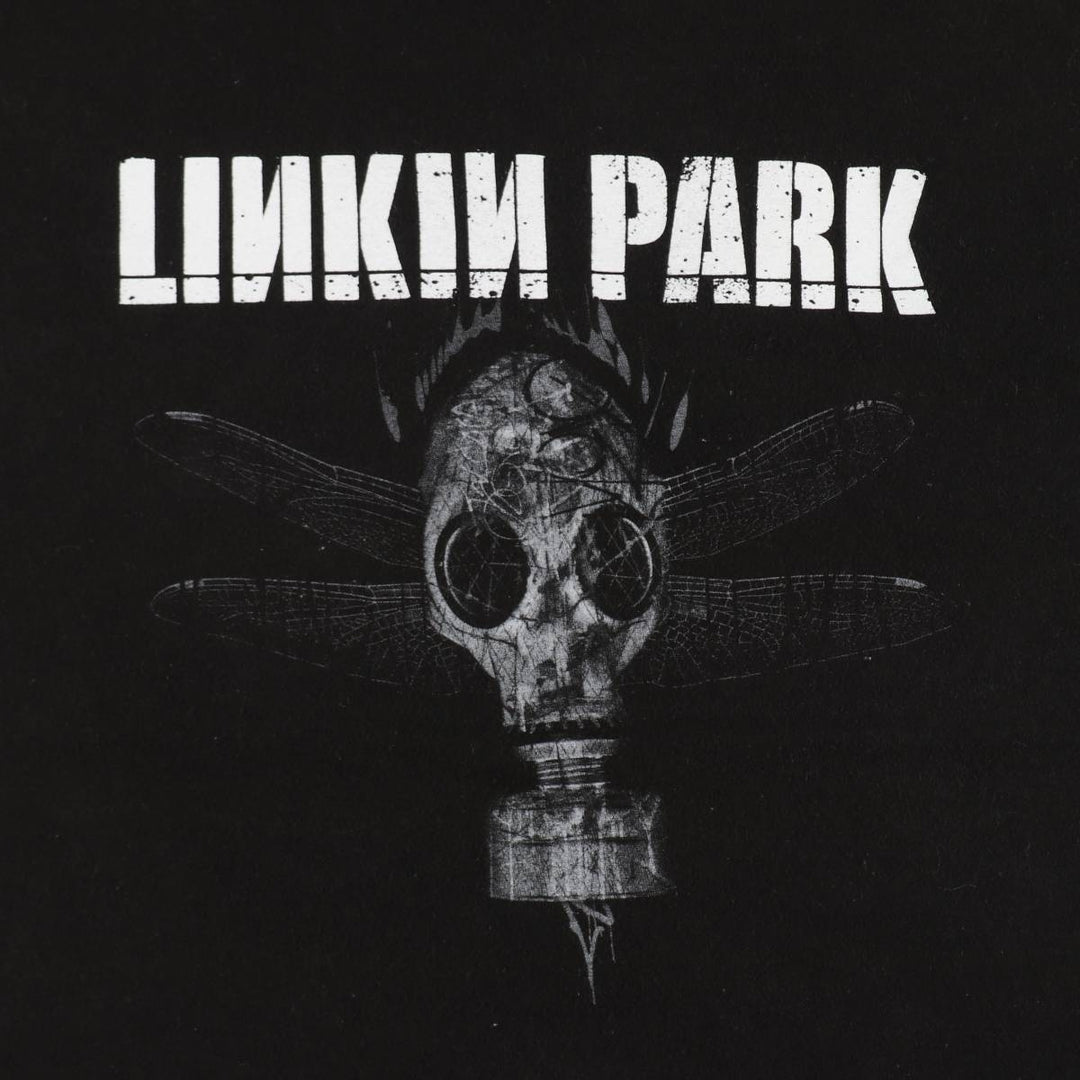 TULTEX LINKIN PARK Skull Pattern Band T-Shirt (Men's Size L) cotton black type Vintage Second Hand