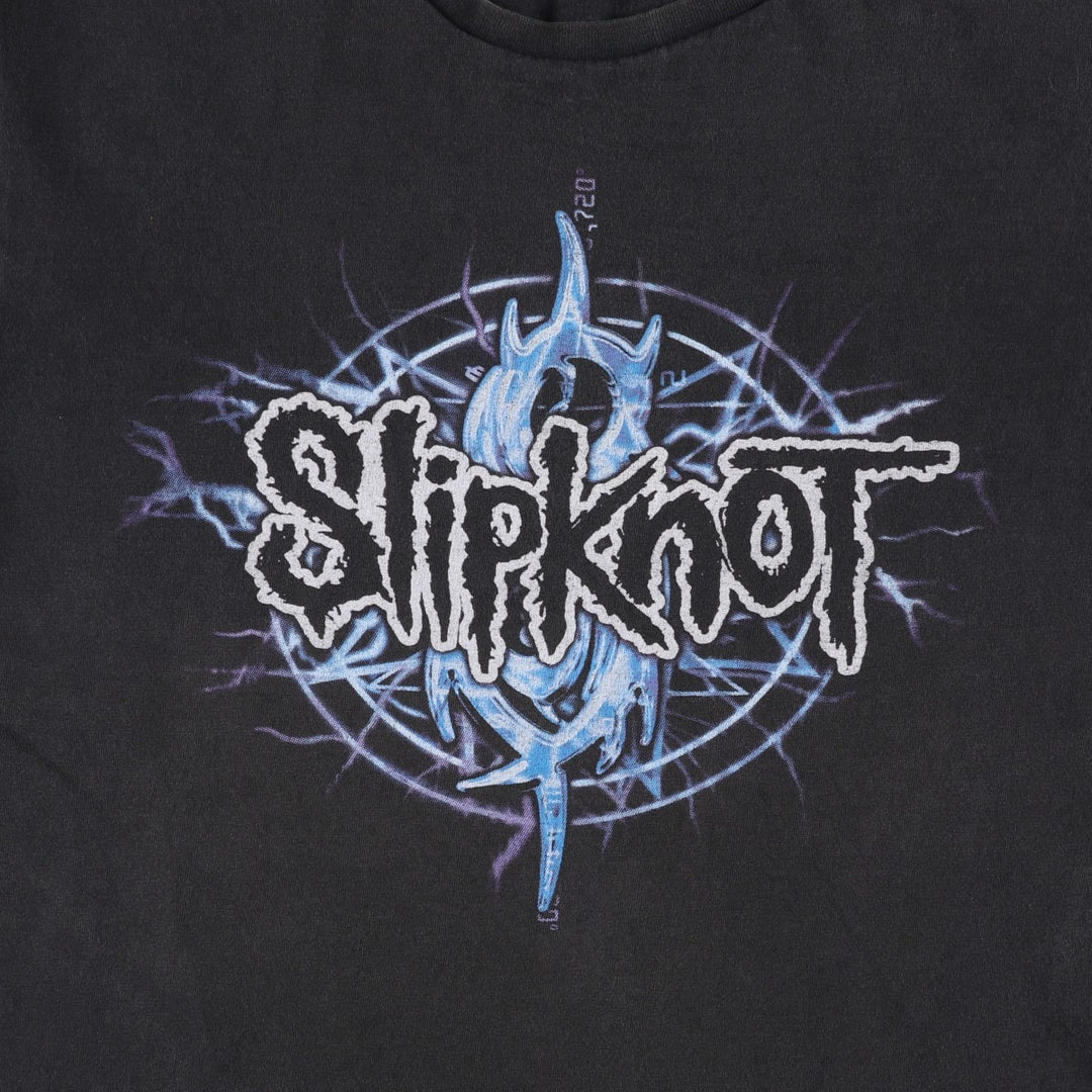 SLIPKNOT Slipknot Band T-shirt, Band T, Men's M size unclear black type Vintage Second Hand