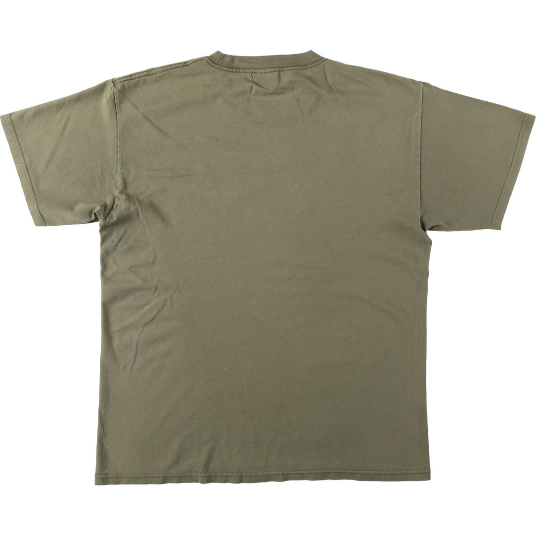 Philcos BOB MARLEY Band T-shirt (Men's size L) cotton ocher yellow type Vintage Second Hand