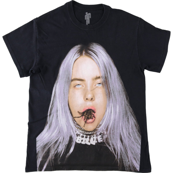 BILLIE EILISH Billie Eilish Band T-shirt Band T Men's S size unclear black type Vintage Second Hand