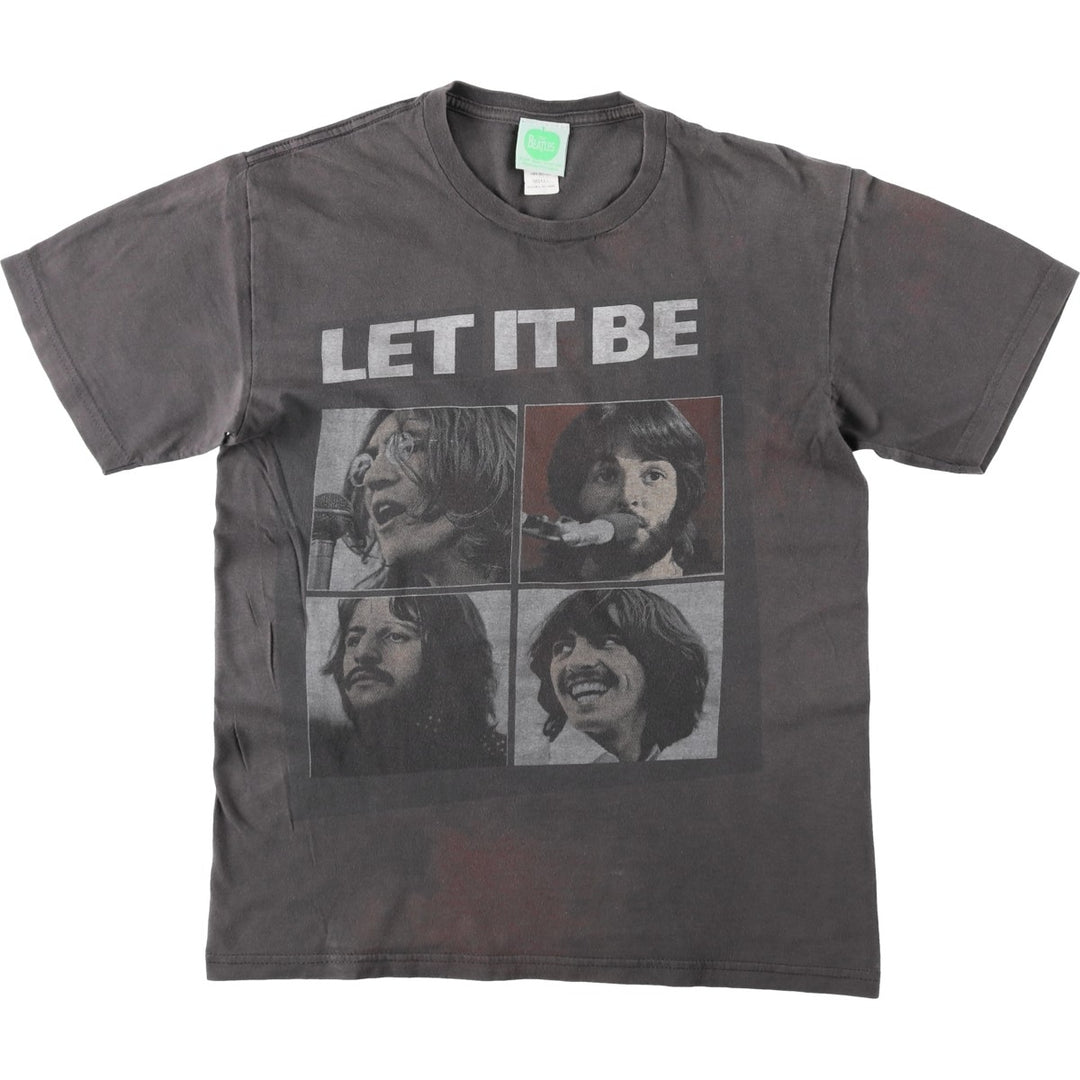 THE BEATLES Band T-shirt, Band T, Men's S size cotton Charcoal Vintage Second Hand