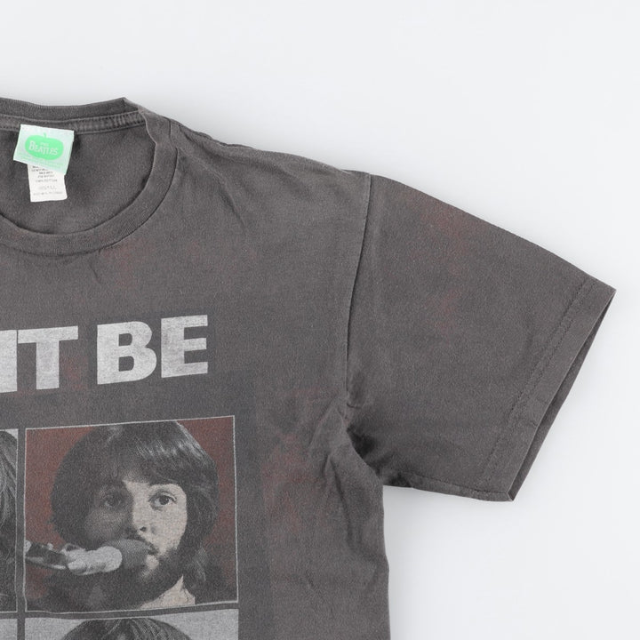 THE BEATLES Band T-shirt, Band T, Men's S size cotton Charcoal Vintage Second Hand