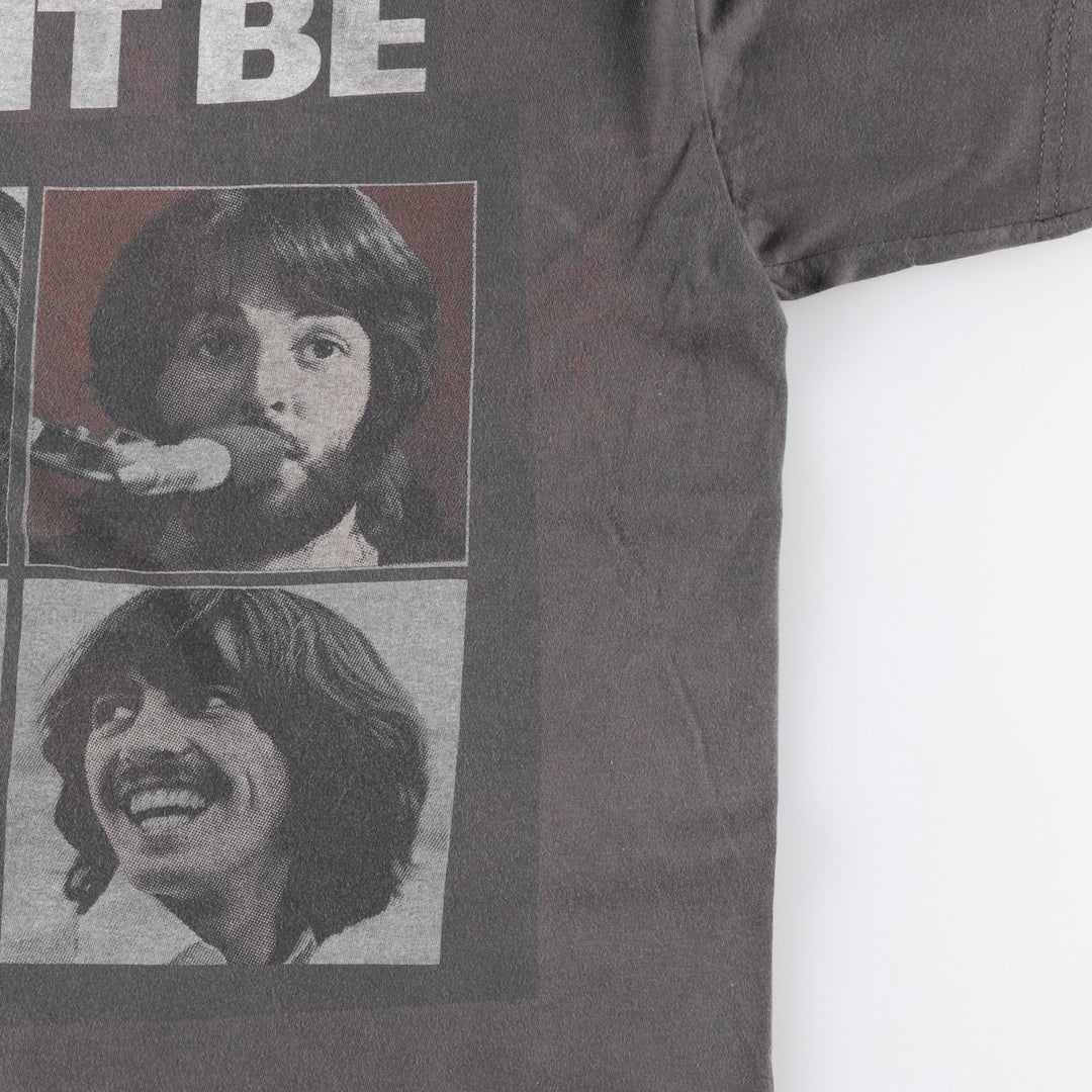 THE BEATLES Band T-shirt, Band T, Men's S size cotton Charcoal Vintage Second Hand