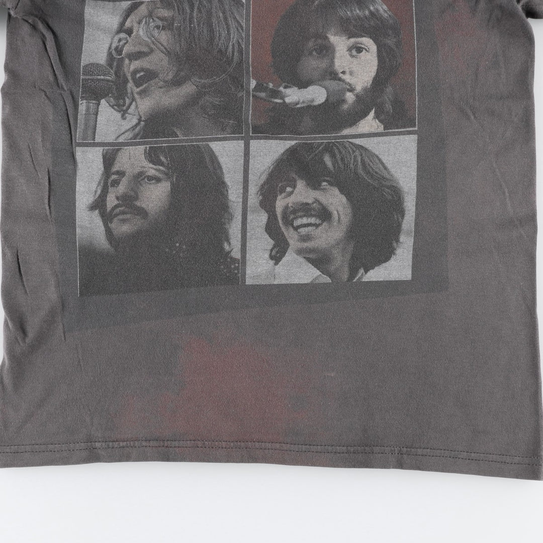 THE BEATLES Band T-shirt, Band T, Men's S size cotton Charcoal Vintage Second Hand