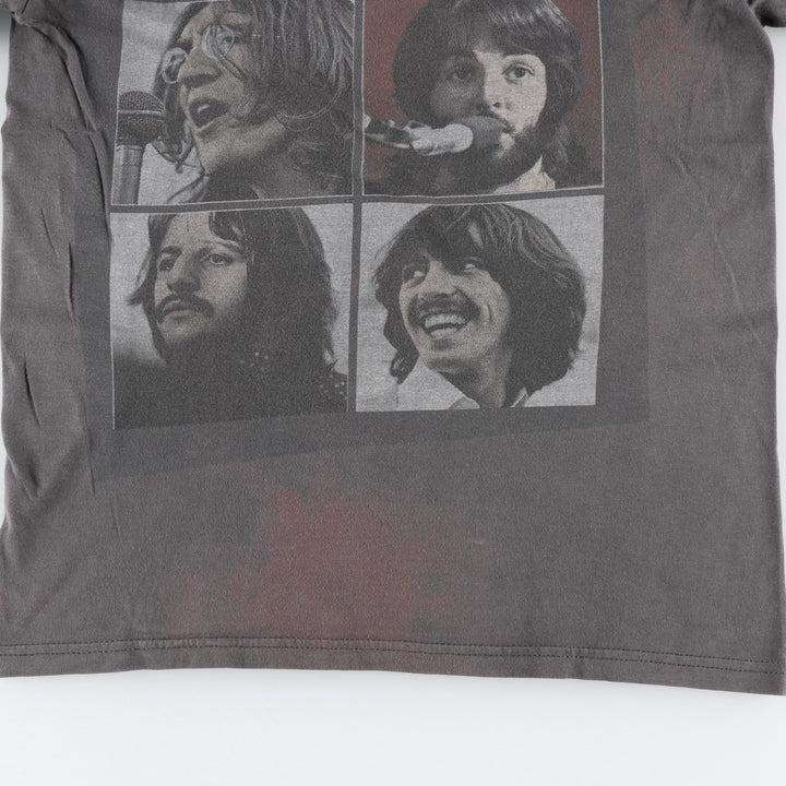 THE BEATLES Band T-shirt, Band T, Men's S size cotton Charcoal Vintage Second Hand
