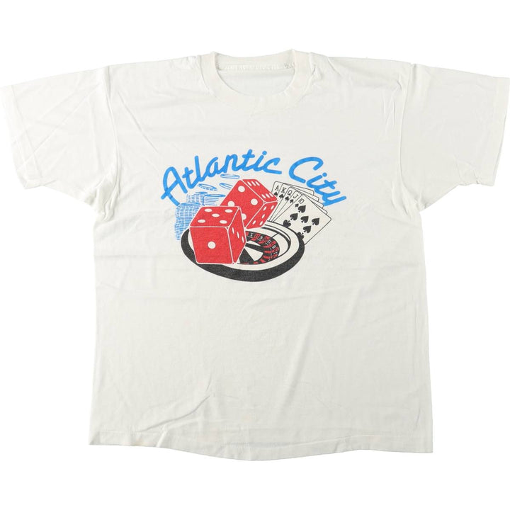 ~90'S Souvenir T-shirt, Men's XL equivalent, Vintage, Single Stitch unclear white type Vintage Second Hand