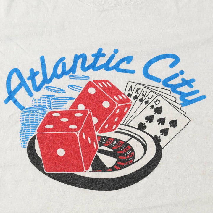 ~90'S Souvenir T-shirt, Men's XL equivalent, Vintage, Single Stitch unclear white type Vintage Second Hand
