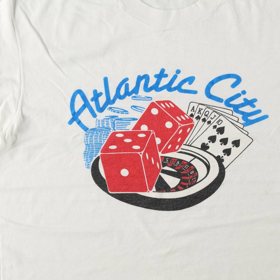 ~90'S Souvenir T-shirt, Men's XL equivalent, Vintage, Single Stitch unclear white type Vintage Second Hand
