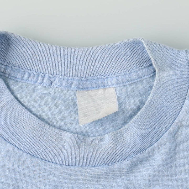 ~90'S Animal Pattern Message Print T-Shirt, Men's XL equivalent, Vintage unclear Blue type light blue Vintage Second Hand