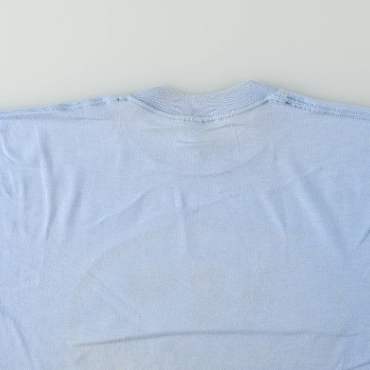 ~90'S Animal Pattern Message Print T-Shirt, Men's XL equivalent, Vintage unclear Blue type light blue Vintage Second Hand