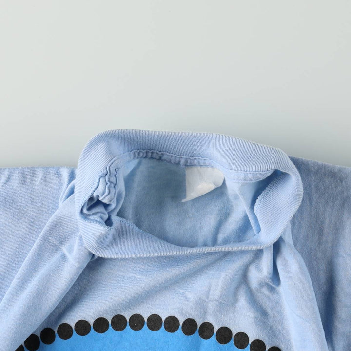 ~90'S Animal Pattern Message Print T-Shirt, Men's XL equivalent, Vintage unclear Blue type light blue Vintage Second Hand