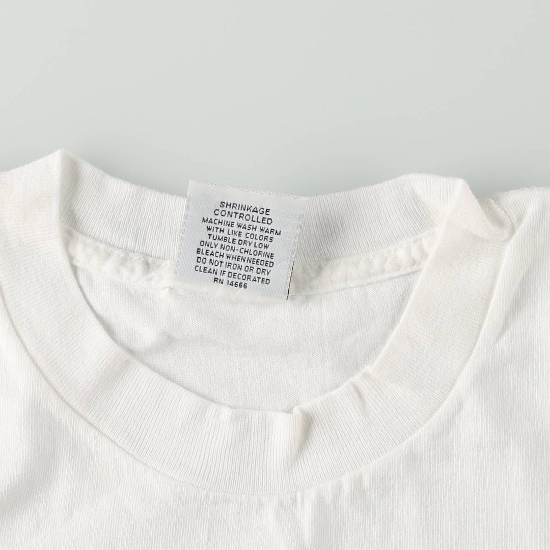 90'S Lee printed T-shirt, made in USA, men's size L, vintage cotton white type Vintage Second Hand