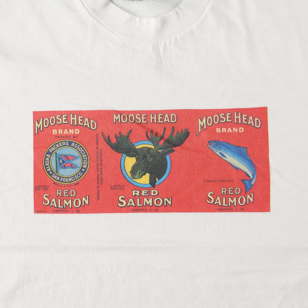 90'S Lee printed T-shirt, made in USA, men's size L, vintage cotton white type Vintage Second Hand