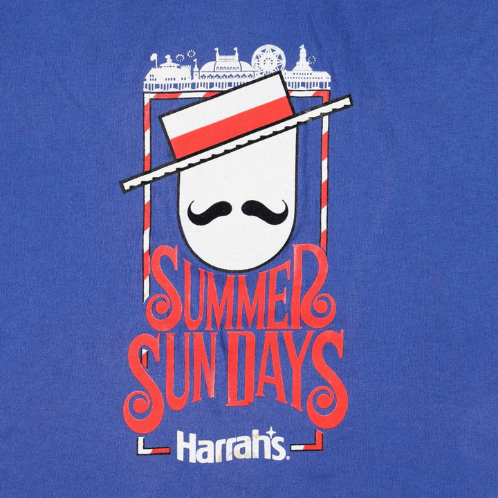 80s-90'S Jerzees Advertising T-Shirt, Made in USA, Men's XL equivalent, Vintage cotton blue type Vintage Second Hand