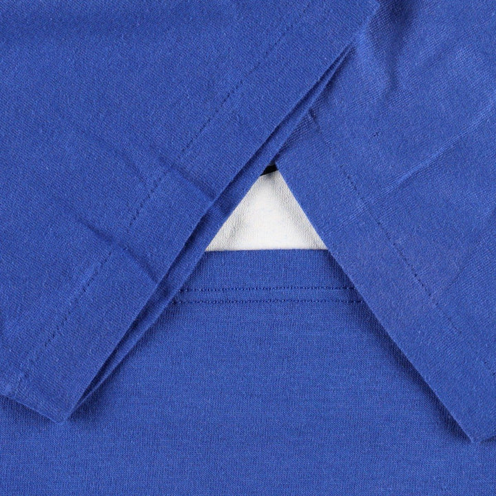 80s-90'S Jerzees Advertising T-Shirt, Made in USA, Men's XL equivalent, Vintage cotton blue type Vintage Second Hand
